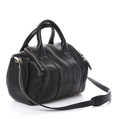 Alexander Wang Pebbled Lambskin Rockie Black Pale Gold Hardware 4 of 10