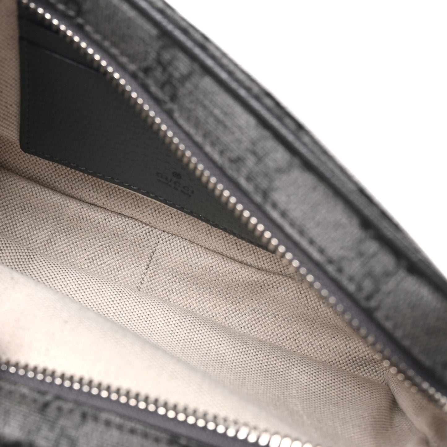 GG Supreme Monogram Textured Dollar Calfskin Mini Ophidia Bag Graphite Grey