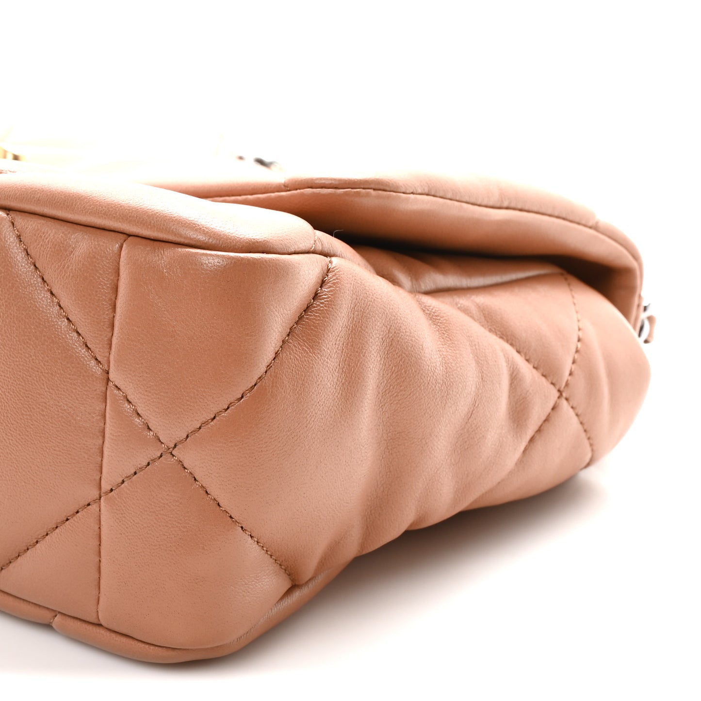 Lambskin Quilted Medium Chanel 19 Flap Brown