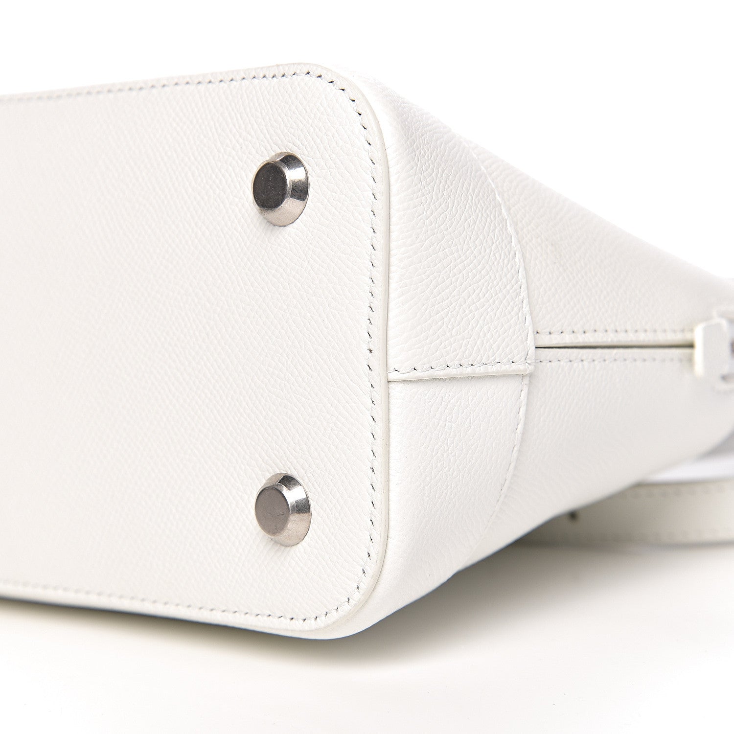 Balenciaga Signature Grained Calfskin Logo S Ville Top Handle Bag White Black 8 of 10