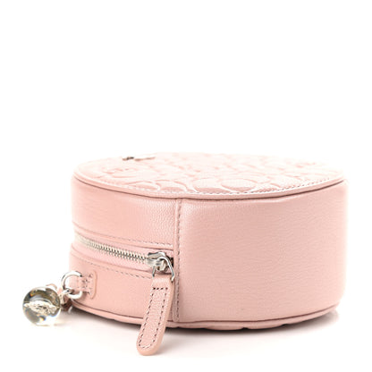 Chanel Goatskin Camellia Quilted Round Clutch With Chain Light Pink 4 of 10