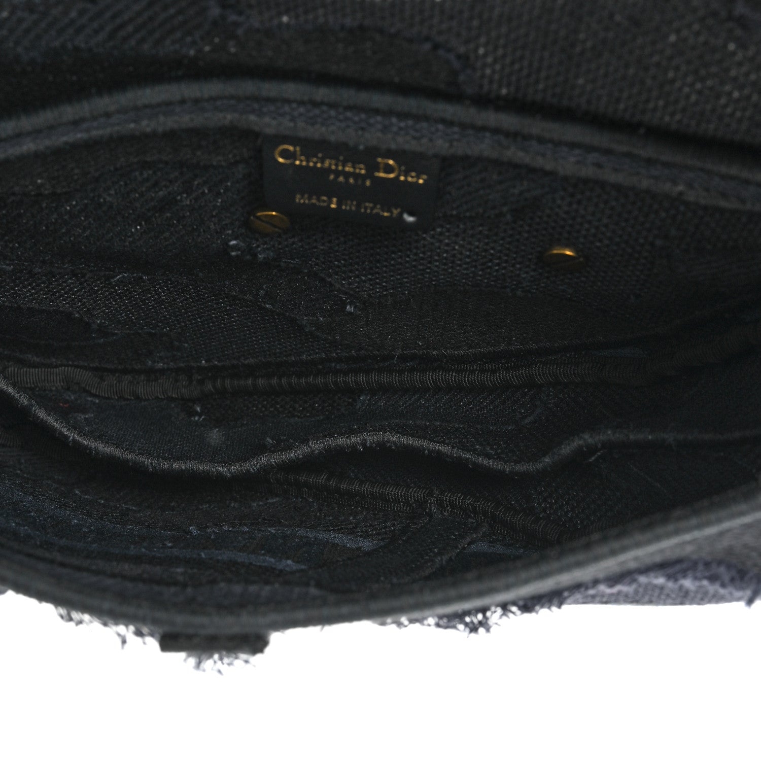 Christian Dior Canvas Embroidered Camouflage Saddle Bag Blue 5 of 10
