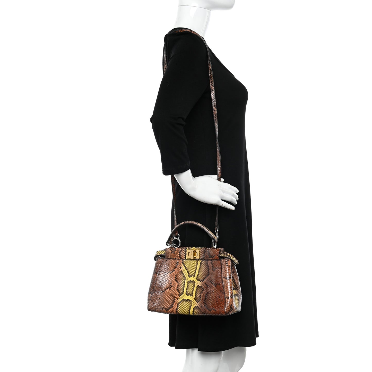 Snakeskin Mini Peekaboo Iconic Satchel