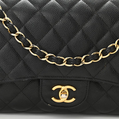 Chanel Caviar Quilted Jumbo Double Flap Black 8 of 16
