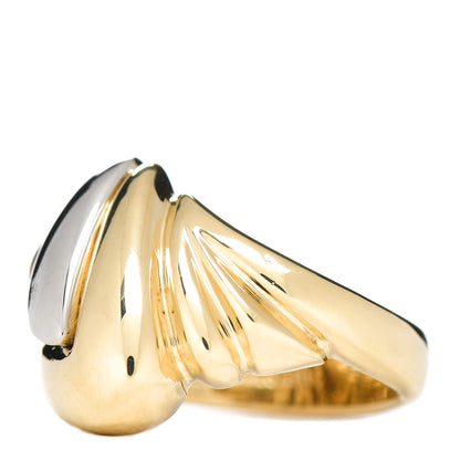 Bulgari 18K Rose Yellow White Gold Tri-Tone Triangle Ring 48 4.5 3 of 6