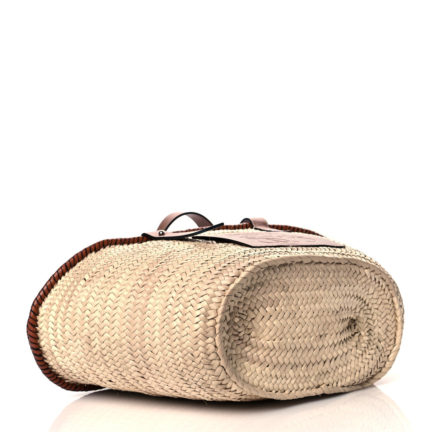Loewe Raffia Basket Tote Bag Natural Tan 3 of 9