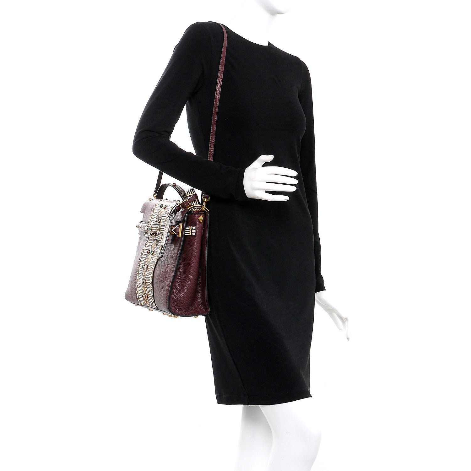 Valentino Garavani Alce Tribal Medium My Rockstud Frame Bag Rubin 2 of 8