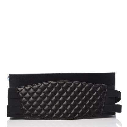 Chanel Lambskin Quilted Wide Belt M Black 7 of 7