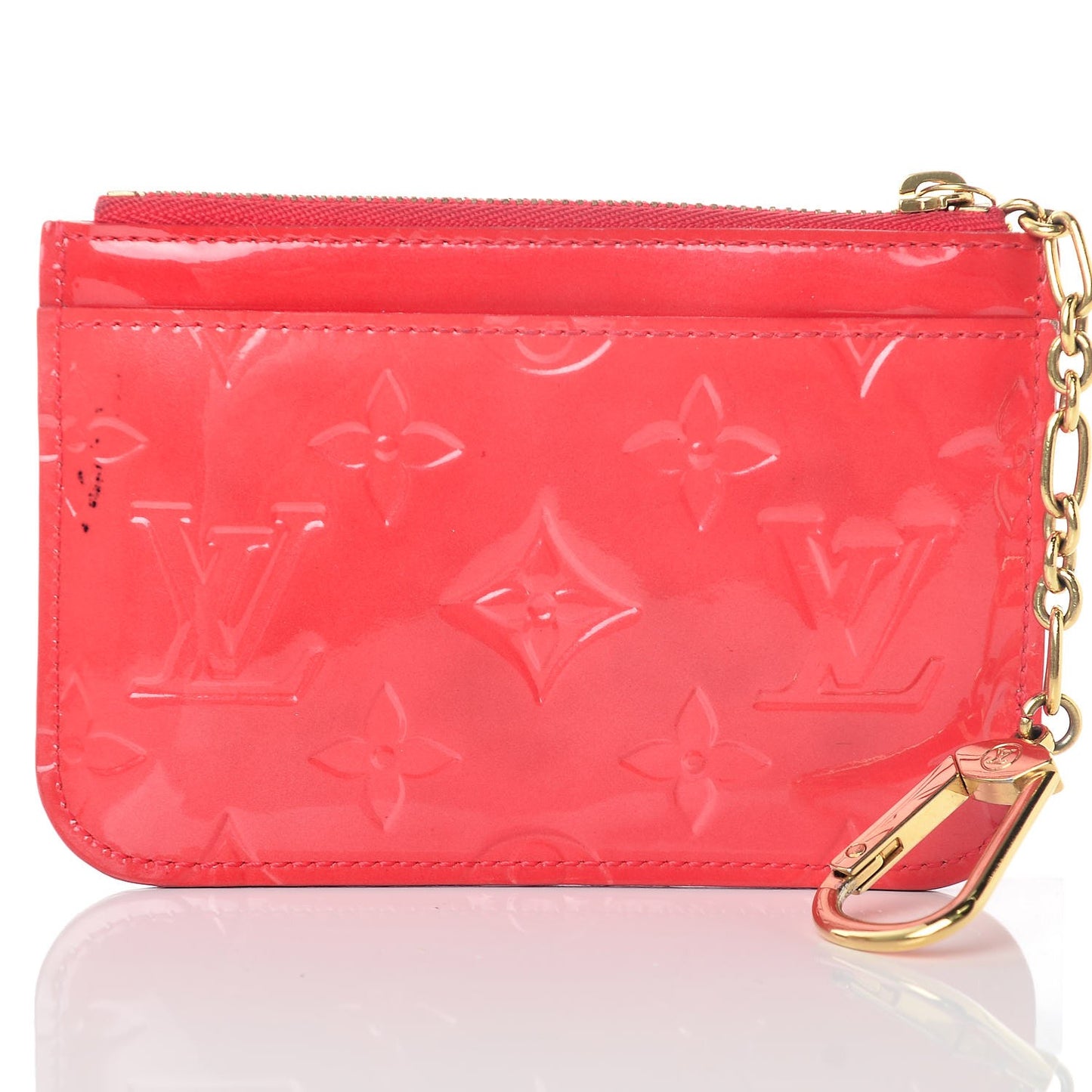 Vernis Key Pouch Rose Litchi