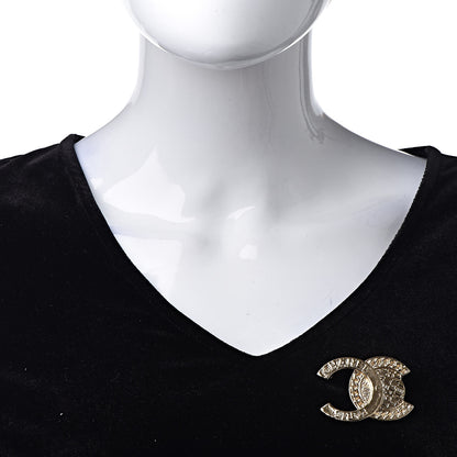 Chanel Large CC Medallion Brooch Light Gold 2 of 4