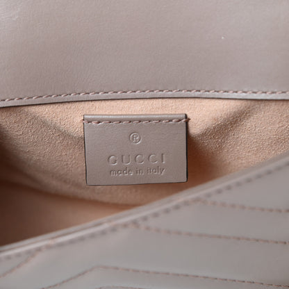 Gucci Calfskin Matelasse Super Mini GG Marmont Shoulder Bag Porcelain Rose 6 of 12