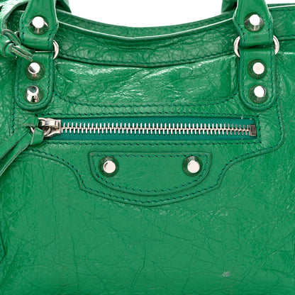 Balenciaga Agneau Classic Silver Hardware S City Magic Green 9 of 19