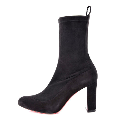 Christian Louboutin Veau Velours Stretch Gena 85 Bootie 36 Black 1 of 9