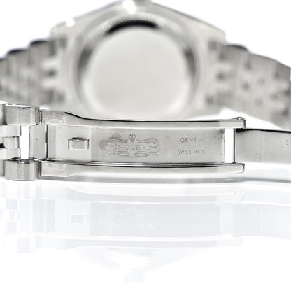 Rolex Stainless Steel 18K White Gold Diamond 26mm Oyster Perpetual Datejust Watch Silver 179174 6 of 7
