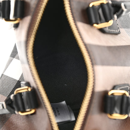 Burberry E-canvas Check Mini Bowling Bag Dark Birch Brown 5 of 8