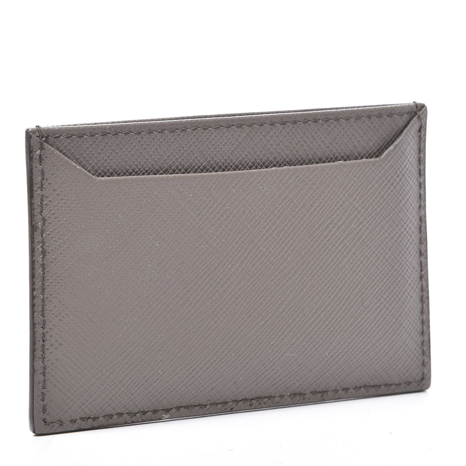 Prada Saffiano Metal Card Case Argilla 2 of 7