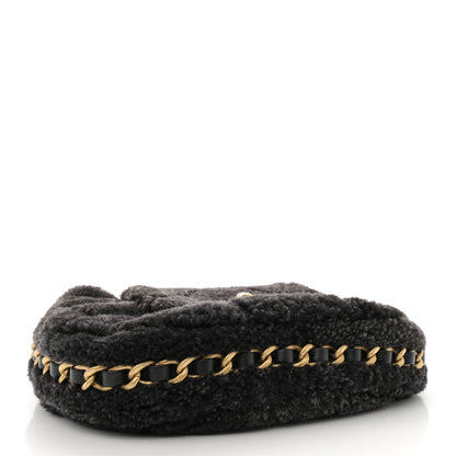 Chanel Shearling Quilted Hobo Black 4 of 10