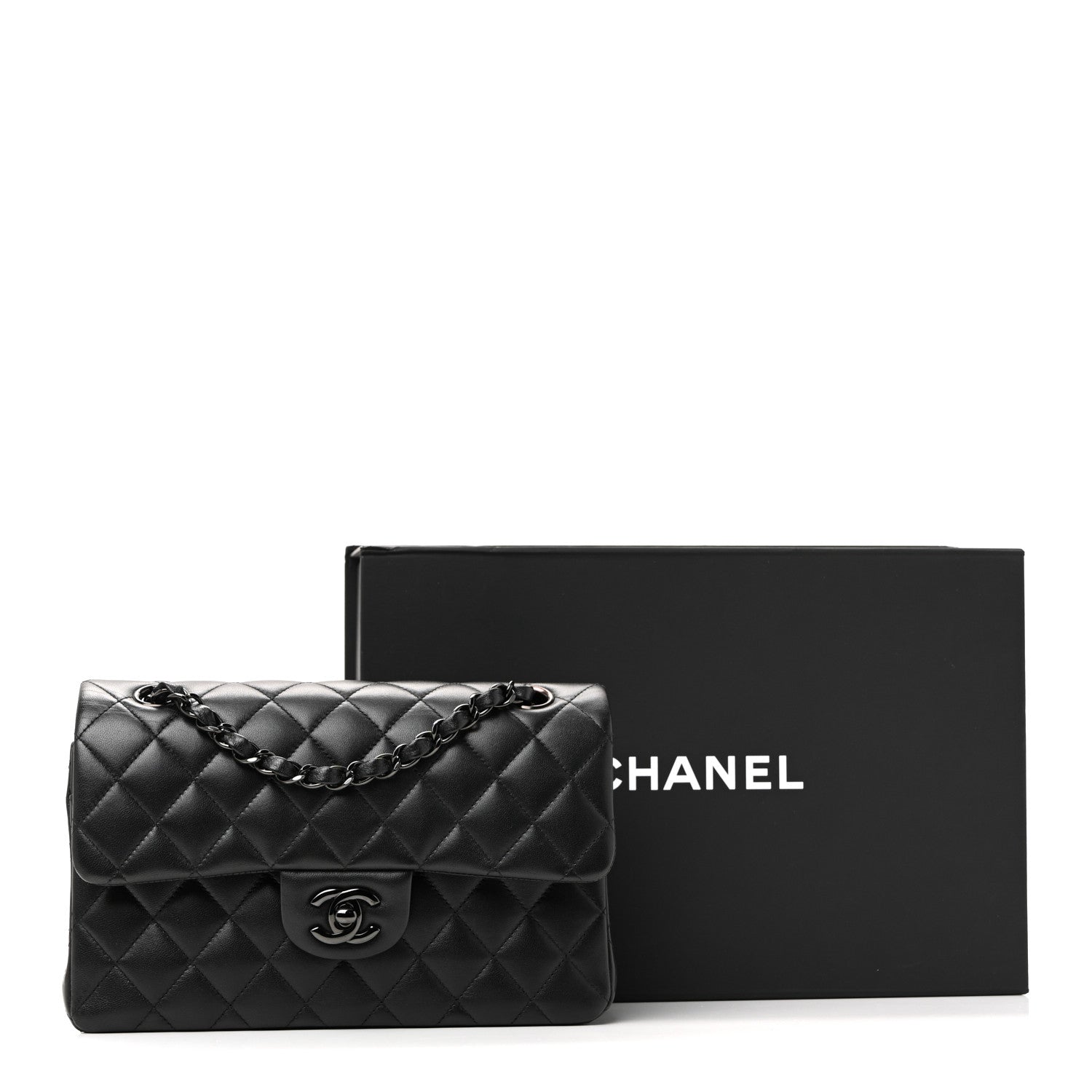 Chanel Lambskin Quilted Small Double Flap So Black 39 of 40