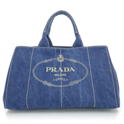 Prada Denim Logo Tote 1 of 7