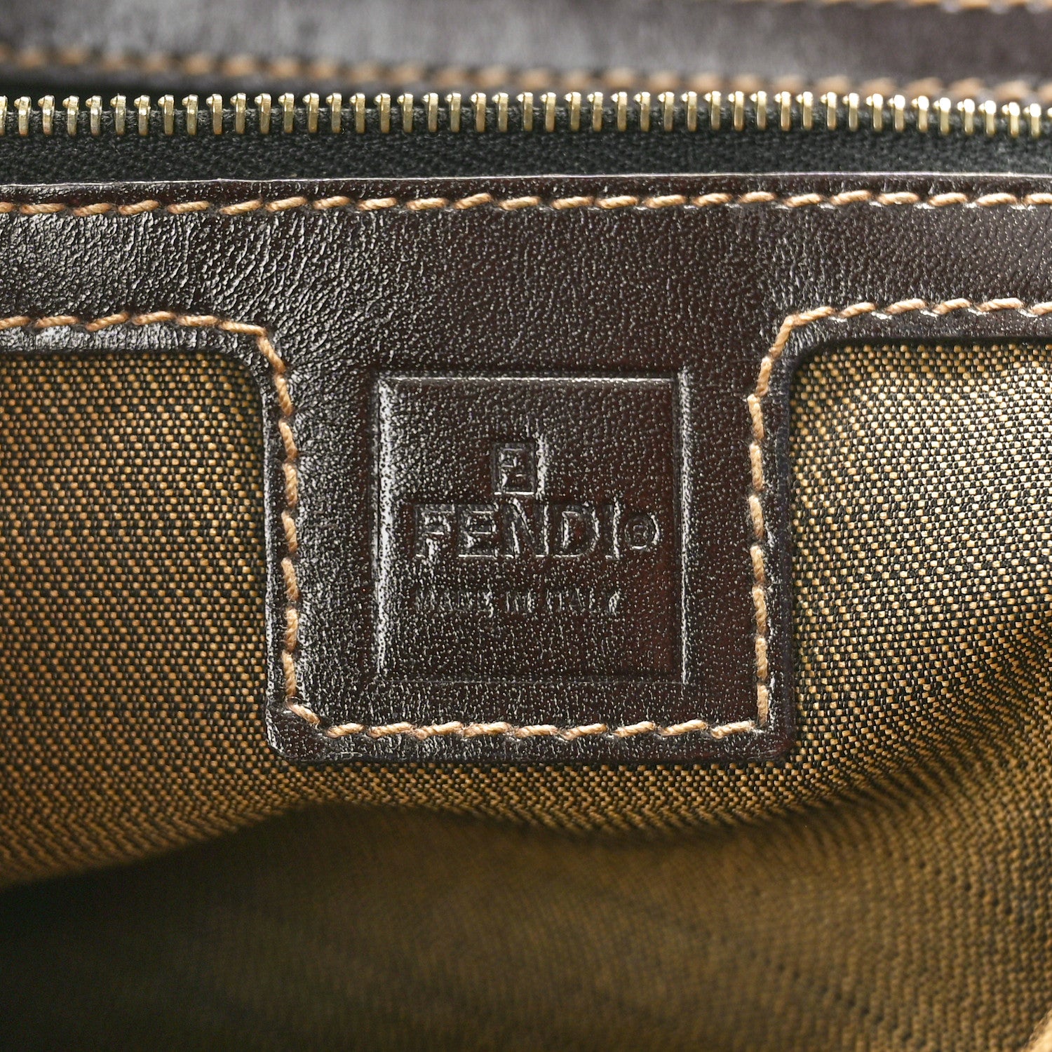 Fendi Zucca Small Handbag Tobacco 6 of 14