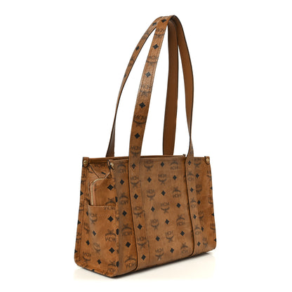 MCM Visetos Aren Small School Bag Tote Cognac 3 of 11