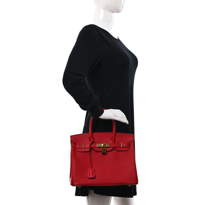 Hermes Epsom Birkin 30 Rouge Casaque 2 of 12