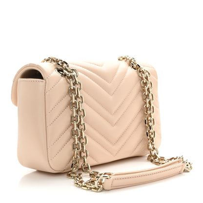 Gucci Lambskin Matelasse Small GG Marmont Shoulder Bag Pink Beige 3 of 10