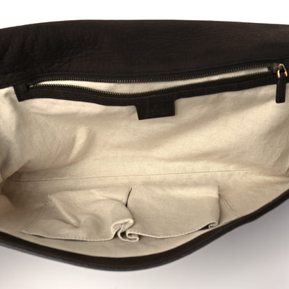 Gucci Nubuck Ribot Horse-Heads Clutch Brown 5 of 8