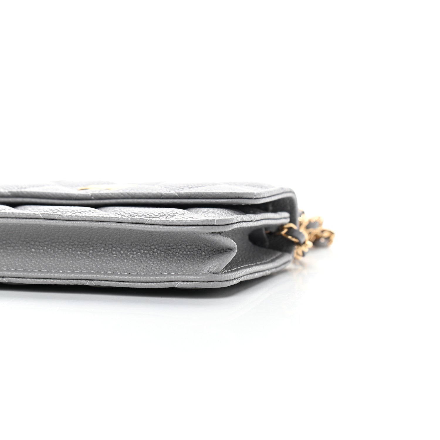 Chanel Caviar Quilted Miss Coco Clutch With Chain Grey 9 of 10