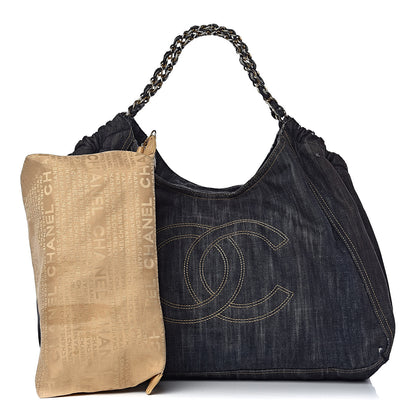 Chanel Denim XL Coco Cabas Tote Dark Blue 1 of 28