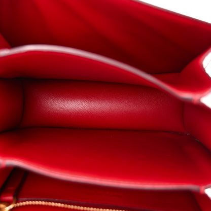 Celine Smooth Calfskin Small Classic Box Flap Bag Red 5 of 10