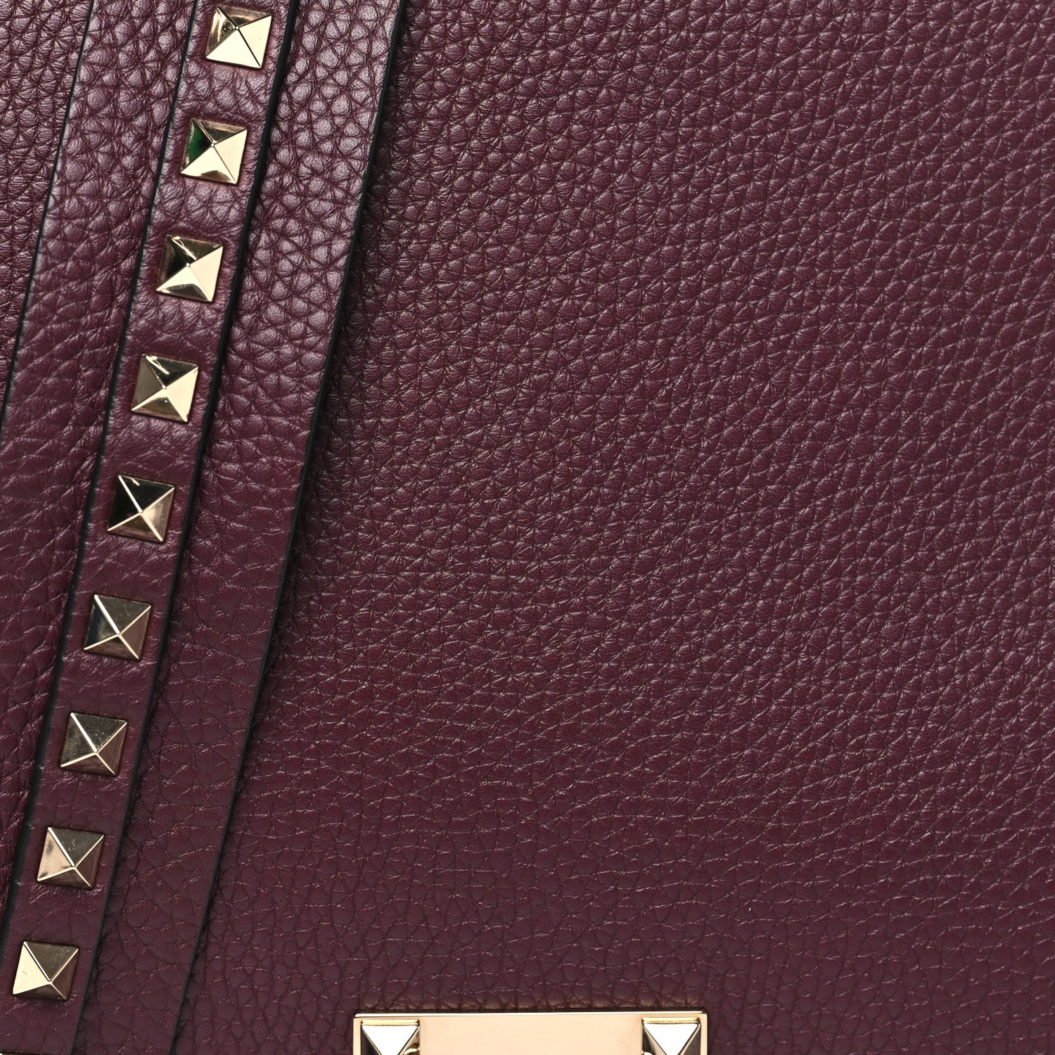 Valentino Garavani Pebbled Calfskin Rockstud Crossbody Saddle Bag Rubin 7 of 9