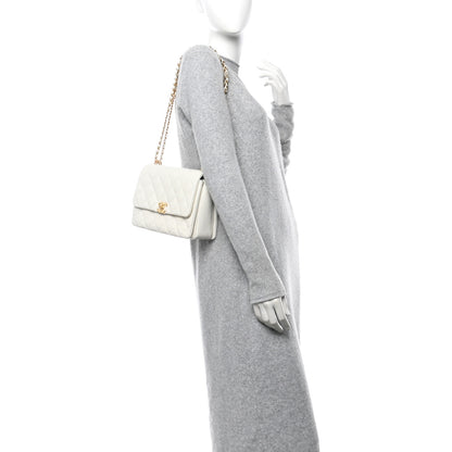 Chanel Caviar Quilted Coco First Flap White 2 of 11