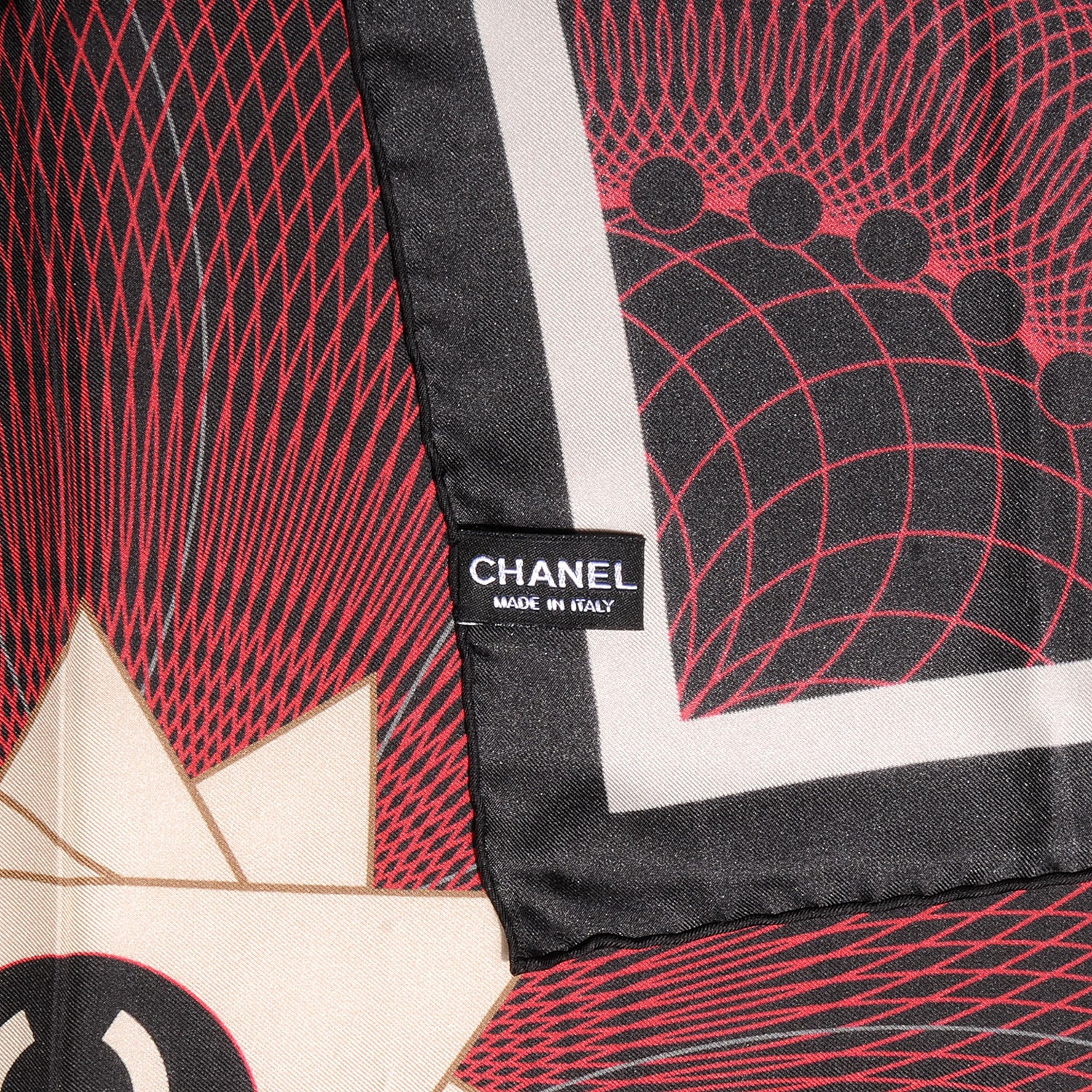 Chanel Silk Spiro Scarf Bordeaux 9 of 10