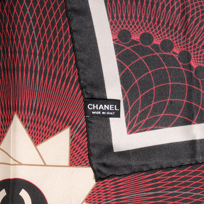 Chanel Silk Spiro Scarf Bordeaux 9 of 10