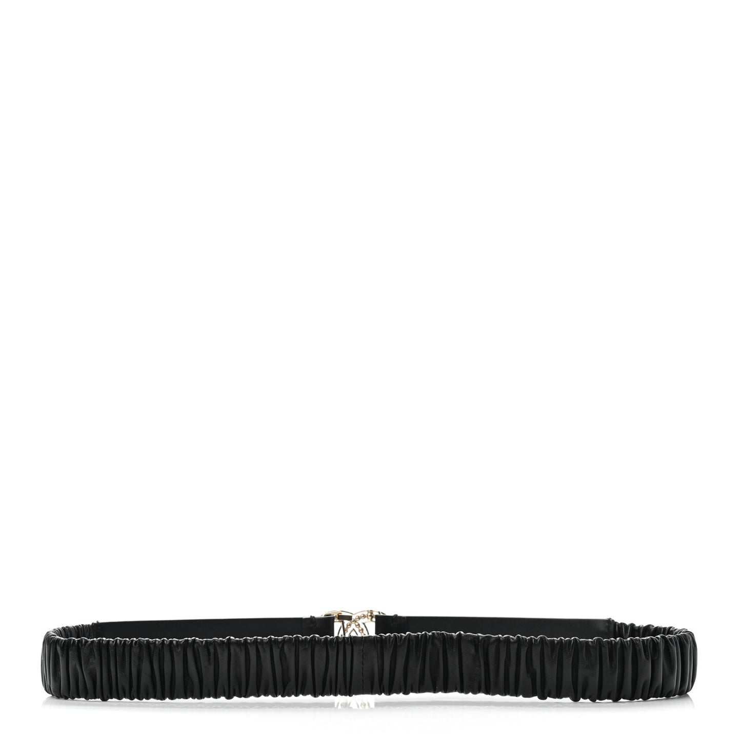 Lambskin Crystal Logo Belt 75 30 Black