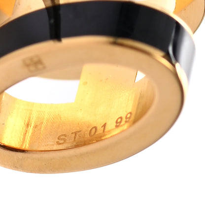 Hermes Gold Lacquered Pop H Earrings Black 5 of 5