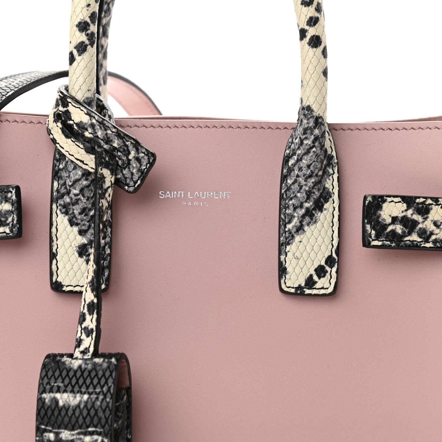 Calfskin Python Embossed Nano Sac De Jour Powder Pink