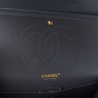 Chanel Caviar Quilted Jumbo Double Flap Dark Grey 6 of 12