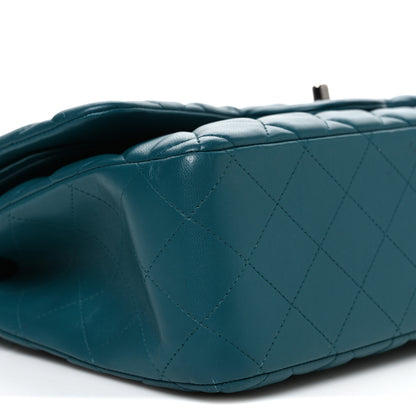 Chanel Lambskin Quilted Jumbo Double Flap Turquoise 9 of 10