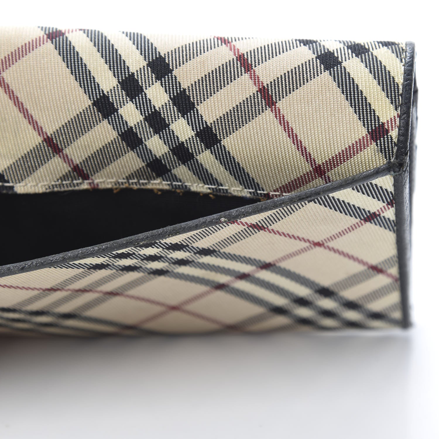 Burberry Calfskin House Check Continental Flap Wallet Black 14 of 17