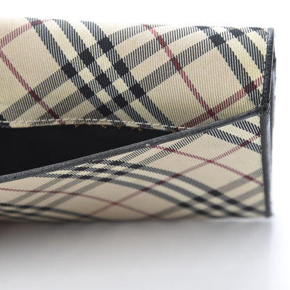 Burberry Calfskin House Check Continental Flap Wallet Black 14 of 17