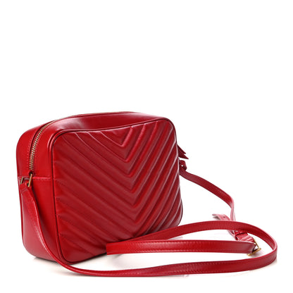 Saint Laurent Calfskin Matelasse Monogram Lou Camera Bag Rouge Eros 3 of 13