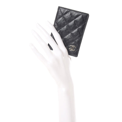 Chanel Iridescent Caviar Quilted Card Holder Wallet Black 2 of 10