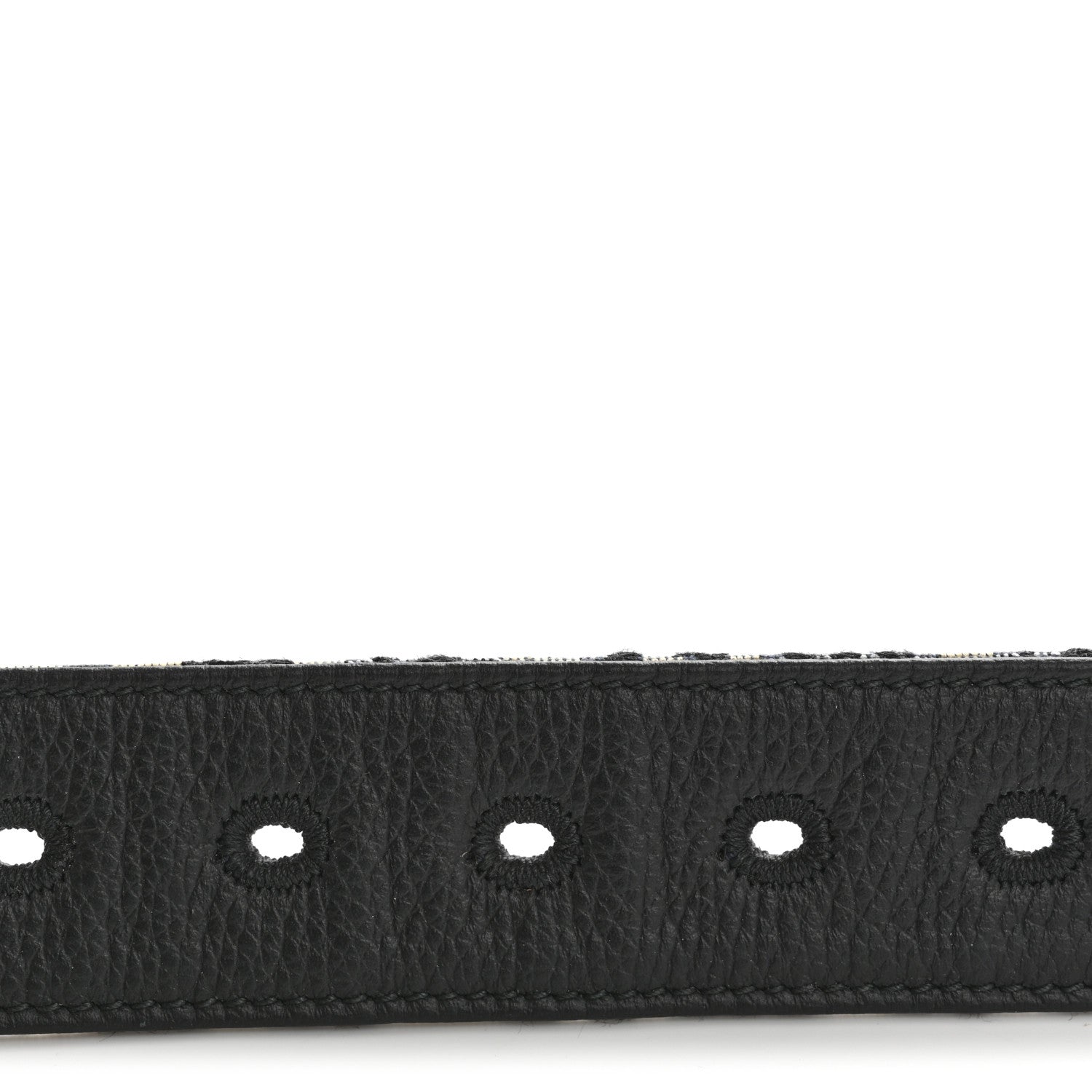 Christian Dior Oblique 35mm Belt 100 40 Beige Blue 4 of 8