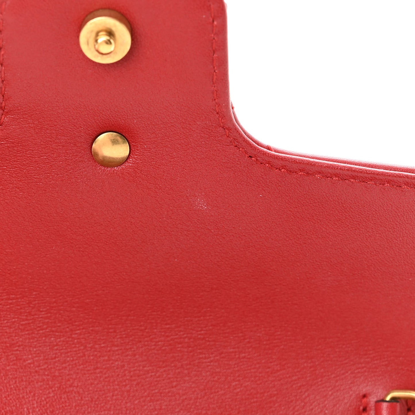 Calfskin Matelasse Super Mini GG Marmont Shoulder Bag Hibiscus Red