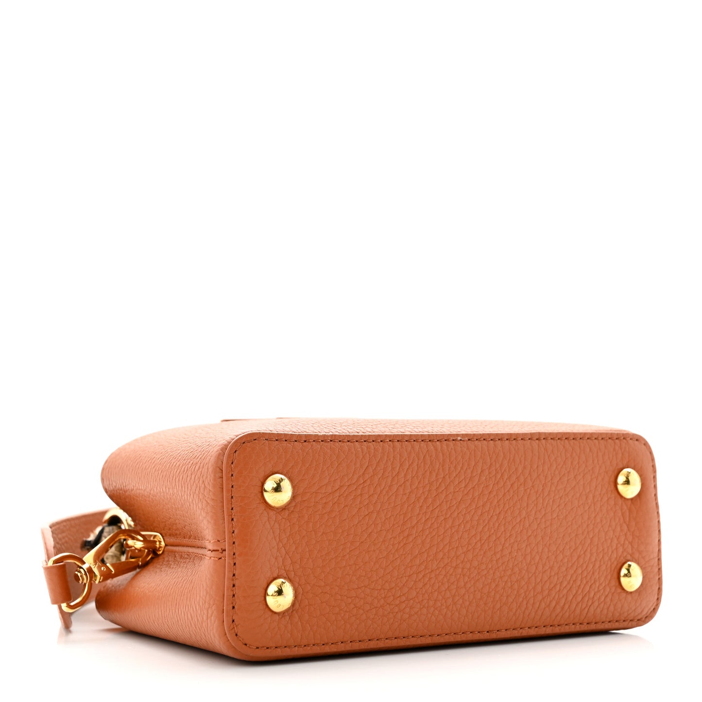 Taurillon Snakeskin Mini Capucines Caramel