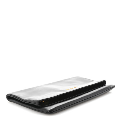Saint Laurent Smooth Calfskin Letters Fold-Over Clutch Black 4 of 6