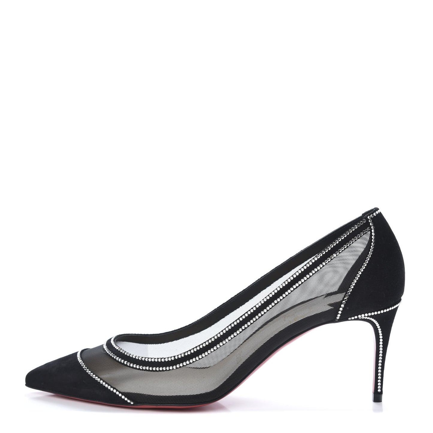 Veau Velours Crystal Rete Galativi 70 Pumps 37.5 Black