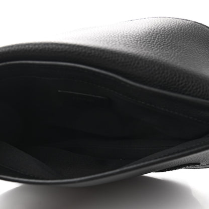 Christian Dior Grained Calfskin Saddle Messenger Bag Black 5 of 11
